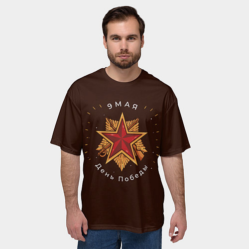 Мужская футболка оверсайз День 9 мая / 3D-принт – фото 3