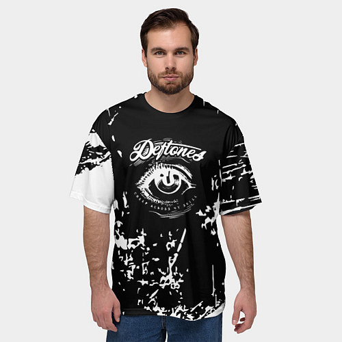 Мужская футболка оверсайз Deftones - глаз / 3D-принт – фото 3