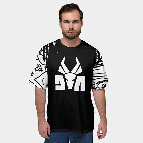 Мужская футболка оверсайз Die antwoord / 3D-принт – фото 3