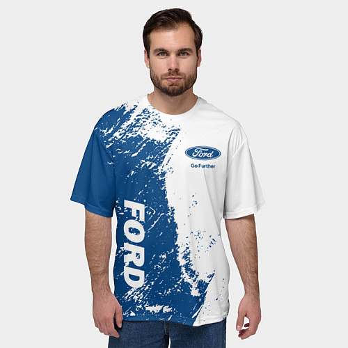 Мужская футболка оверсайз Ford Форд два цвета / 3D-принт – фото 3