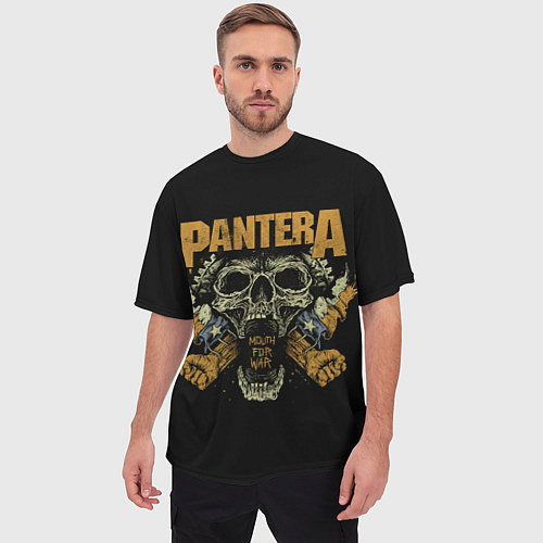 Мужская футболка оверсайз PANTERA Mouth For War / 3D-принт – фото 3