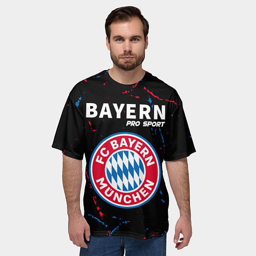 Мужская футболка оверсайз БАВАРИЯ Pro Sport Гранж / 3D-принт – фото 3