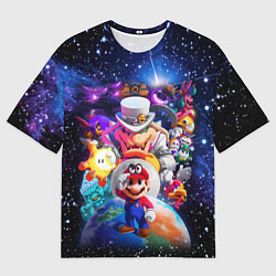 Футболка оверсайз мужская Super Mario Odyssey Space Video game, цвет: 3D-принт