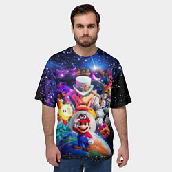 Футболка оверсайз мужская Super Mario Odyssey Space Video game, цвет: 3D-принт — фото 2