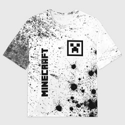 Футболка оверсайз мужская МАЙНКРАФТ - КРИПЕР Арт, цвет: 3D-принт