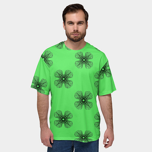 Мужская футболка оверсайз АБСТРАКТНАЯ ПРИЗМА / 3D-принт – фото 3