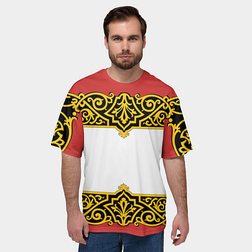 Мужская футболка оверсайз Славянский узор Вензеля 3D 2 / 3D-принт – фото 3