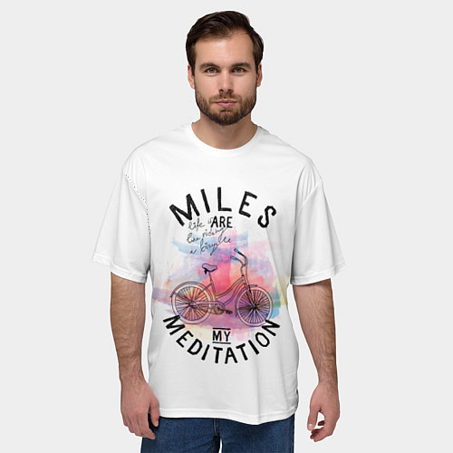 Мужская футболка оверсайз Велик моя медитация / 3D-принт – фото 3