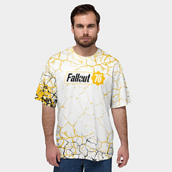 Футболка оверсайз мужская Fallout 76 Жёлтая выжженная пустошь, цвет: 3D-принт — фото 2