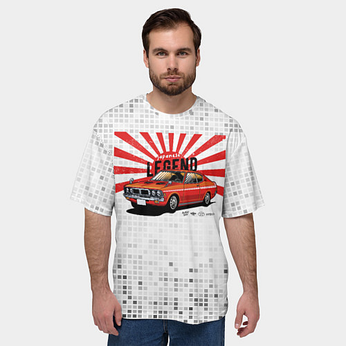 Мужская футболка оверсайз Красная легенда / 3D-принт – фото 3