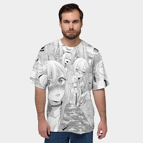 Мужская футболка оверсайз Marin Kitagawa: Pencil Art / 3D-принт – фото 3