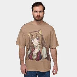 Футболка оверсайз мужская Милая Рафталия, цвет: 3D-принт — фото 2