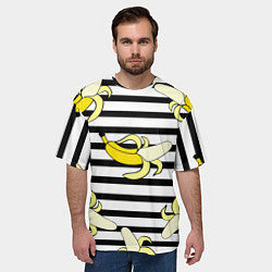 Футболка оверсайз мужская Banana pattern Summer, цвет: 3D-принт — фото 2