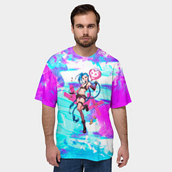 Футболка оверсайз мужская JINX ДЖИНКС NEON, цвет: 3D-принт — фото 2