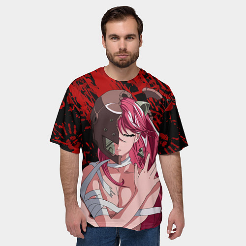 Мужская футболка оверсайз Elfen Lied 3D / 3D-принт – фото 3