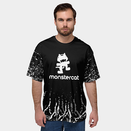 Мужская футболка оверсайз Monstercat / 3D-принт – фото 3