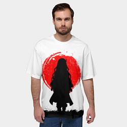 Футболка оверсайз мужская НЕДЗУКО КРАСНОЕ СОЛНЦЕ КЛИНОК, цвет: 3D-принт — фото 2