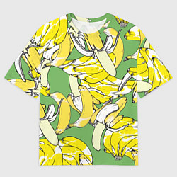 Футболка оверсайз мужская Banana pattern Summer Food, цвет: 3D-принт
