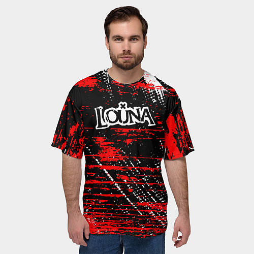Мужская футболка оверсайз Louna краски / 3D-принт – фото 3