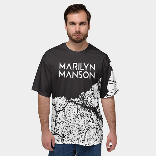 Мужская футболка оверсайз Marilyn manson / 3D-принт – фото 3