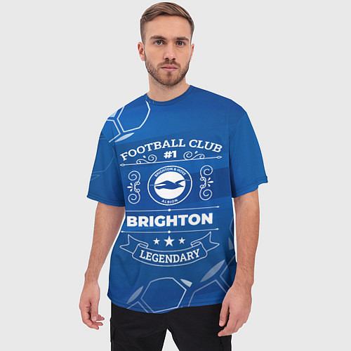 Мужская футболка оверсайз Brighton FC 1 / 3D-принт – фото 3