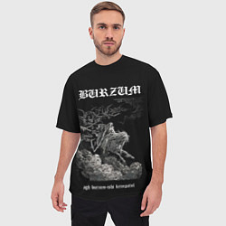 Футболка оверсайз мужская Burzum ishi krimpatul, цвет: 3D-принт — фото 2