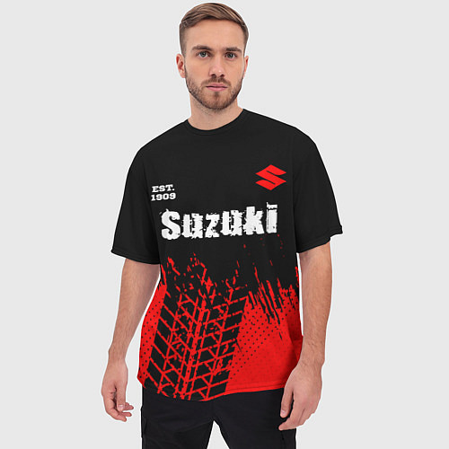 Мужская футболка оверсайз SUZUKI Suzuki Est 1909 Шины / 3D-принт – фото 3