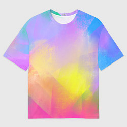 Мужская футболка оверсайз Красочный неон