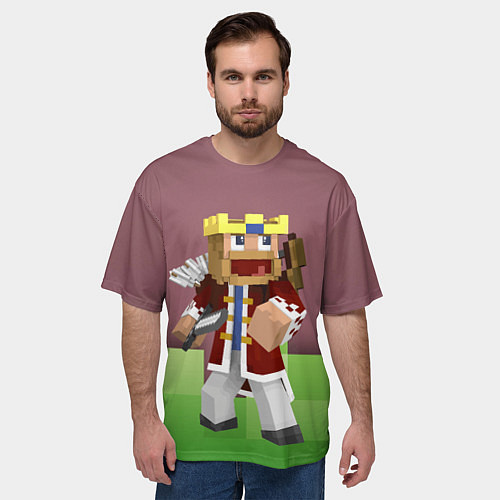 Мужская футболка оверсайз Minecraft Hero Video game / 3D-принт – фото 3