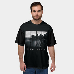 Футболка оверсайз мужская НЬЮ ЙОРК NEW YORK, цвет: 3D-принт — фото 2