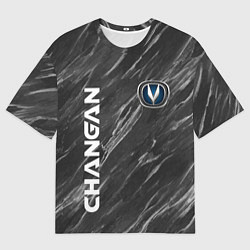 Футболка оверсайз мужская ЧАНГАН МРАМОР CHANGAN, цвет: 3D-принт