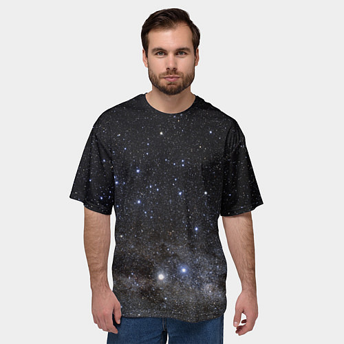 Мужская футболка оверсайз Космический космос / 3D-принт – фото 3