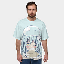 Футболка оверсайз мужская Улыбка Римару, цвет: 3D-принт — фото 2