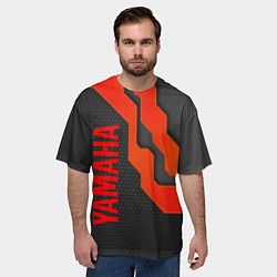Футболка оверсайз мужская YAMAHA ЯМАХА - БРОНЯ, цвет: 3D-принт — фото 2