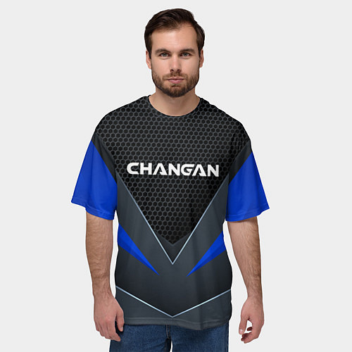 Мужская футболка оверсайз CHANGAN - TECHNOLOGY ARMOR / 3D-принт – фото 3