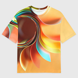 Футболка оверсайз мужская Солнце из бумаги, цвет: 3D-принт