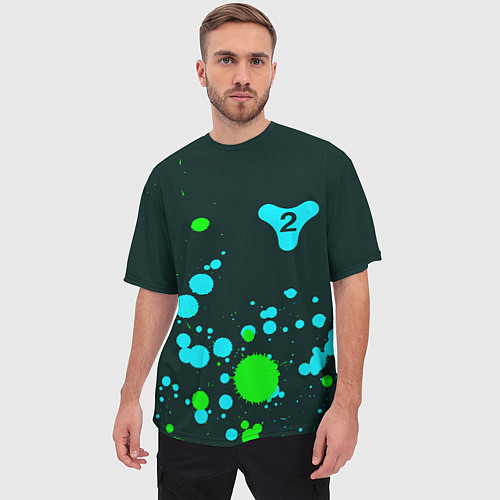 Мужская футболка оверсайз ДЕСТИНИ 2 Краска FS / 3D-принт – фото 3