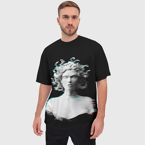 Мужская футболка оверсайз Горгона медуза medusa gorgon / 3D-принт – фото 3