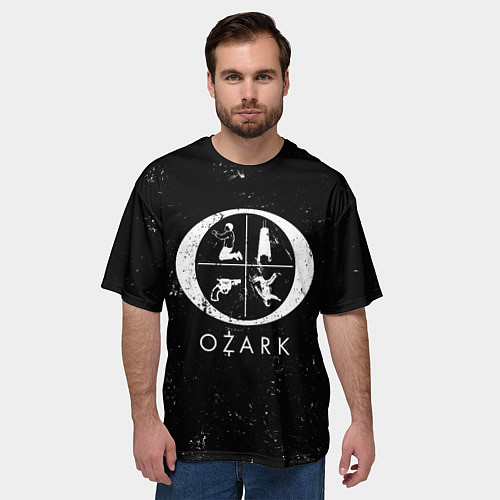 Мужская футболка оверсайз Symbols Ozark / 3D-принт – фото 3