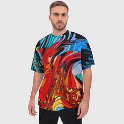 Футболка оверсайз мужская Abstract color pattern Fashion 2022, цвет: 3D-принт — фото 2