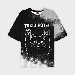 Футболка оверсайз мужская Tokio Hotel Rock Cat, цвет: 3D-принт