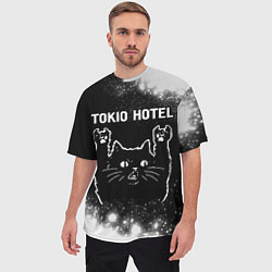 Футболка оверсайз мужская Tokio Hotel Rock Cat, цвет: 3D-принт — фото 2