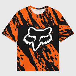 Футболка оверсайз мужская FOX MOTOCROSS ORANGE, цвет: 3D-принт
