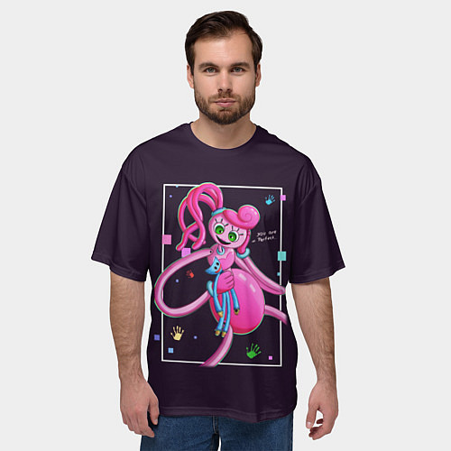 Мужская футболка оверсайз POPPY PLAYTIME - Mommy long legs / 3D-принт – фото 3