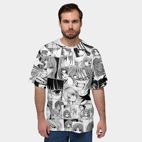 Мужская футболка оверсайз Когда плачут цикады pattern / 3D-принт – фото 3