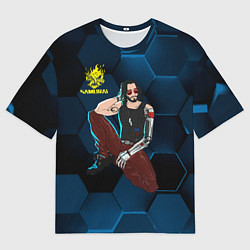 Футболка оверсайз мужская Johnny cyberpunk2077, цвет: 3D-принт