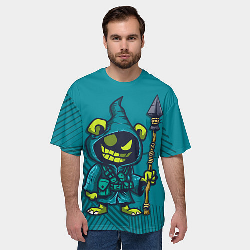 Мужская футболка оверсайз Злобный тролль / 3D-принт – фото 3