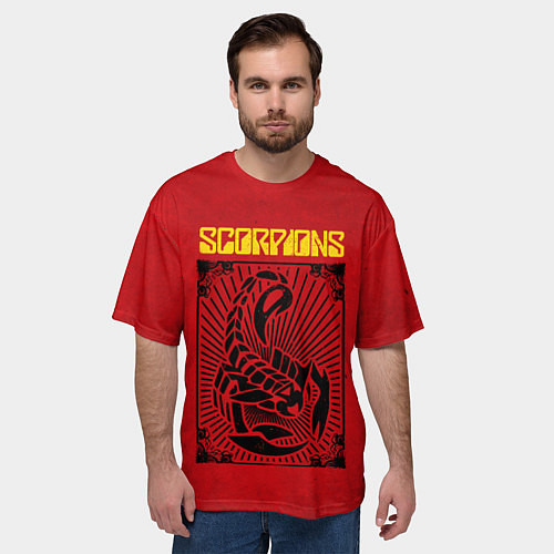 Мужская футболка оверсайз Scorpions Rock Believer / 3D-принт – фото 3