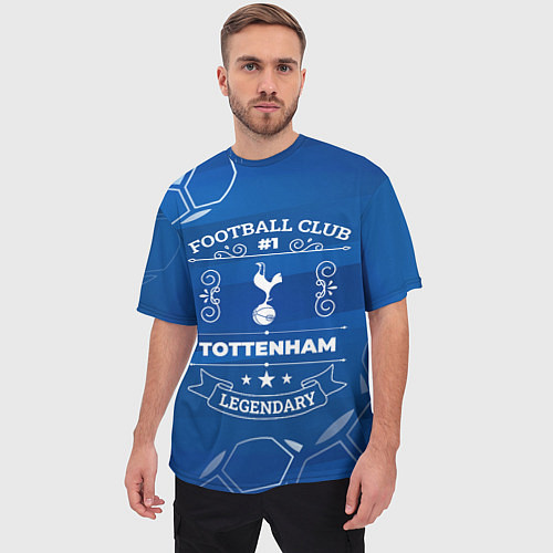 Мужская футболка оверсайз Tottenham FC 1 / 3D-принт – фото 3