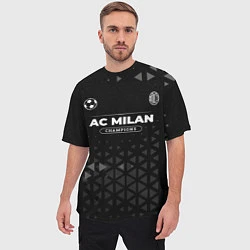 Футболка оверсайз мужская AC Milan Форма Champions, цвет: 3D-принт — фото 2